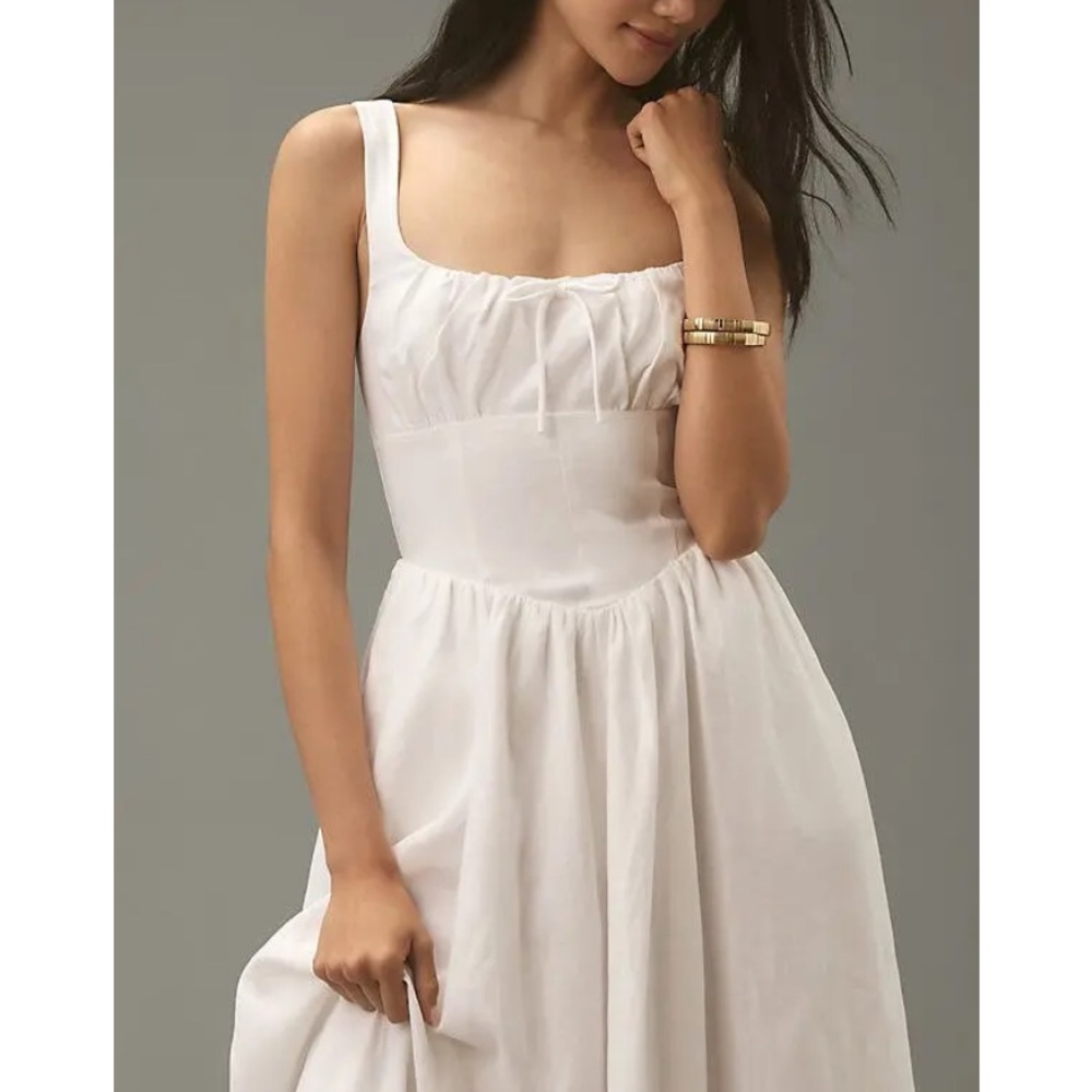 New Reformation Balia Linen Dress - Picture 3 of 9